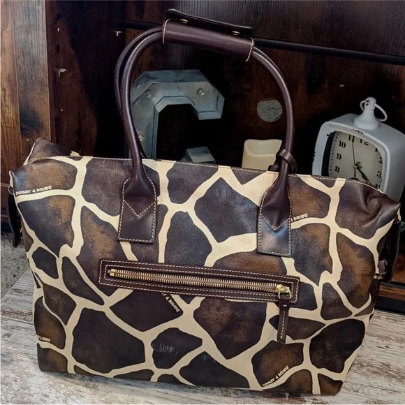 Dooney and Bourke Giraffe Print Weekend Bag - Picture 2 of 16